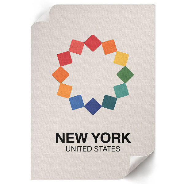 Wall print featuring an illustration of New York