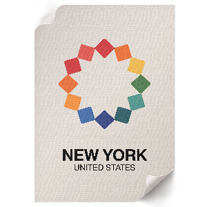 Wall print featuring an illustration of New York
