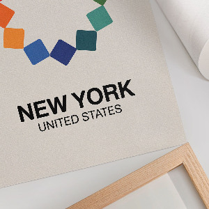 Wall print featuring an illustration of New York