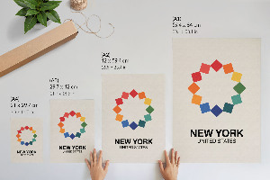 Wall print featuring an illustration of New York