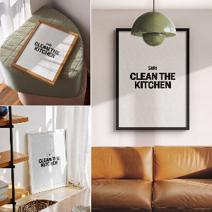 Decorative poster with a kitchen theme
