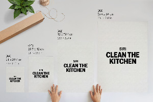 Decorative poster with a kitchen theme
