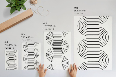 Decorative poster Curved lines