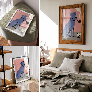 Wall art The Dog and the Chicken