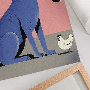 Wall art The Dog and the Chicken