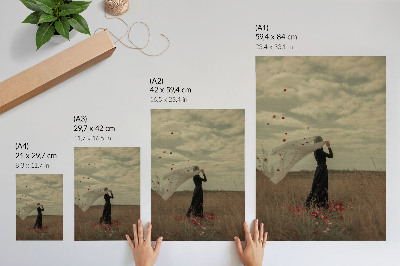 Wall print Field figure