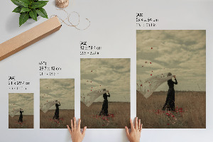Wall print featuring a field figure