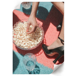 Retro popcorn poster