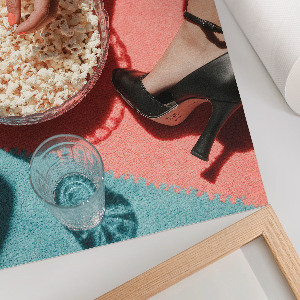 Retro popcorn poster