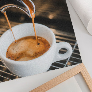 Wall art featuring a coffee maker