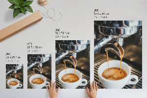 Wall art featuring a coffee maker
