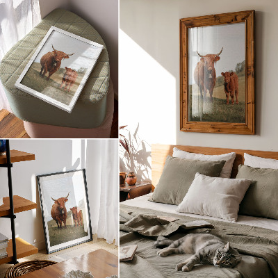 Art print Bull and calf
