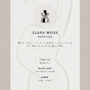 Decorative poster featuring a rabbit outline