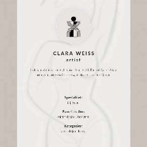 Decorative poster featuring a rabbit outline