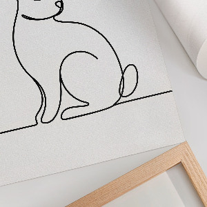 Decorative poster featuring a rabbit outline