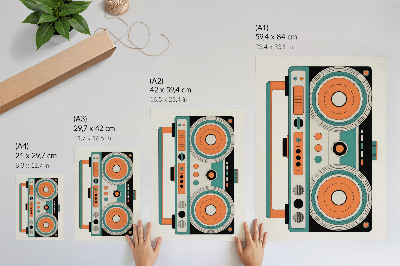 Poster Retro boombox