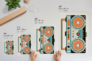 Retro boombox poster