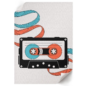 Retro cassette wall art