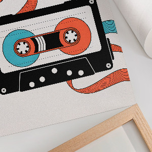 Retro cassette wall art