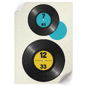 Wall print in vinyl art style