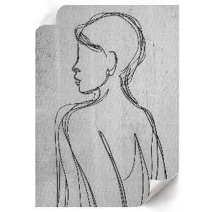 Decorative poster Minimalist profile