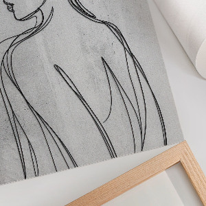 Decorative poster with a minimalist profile design