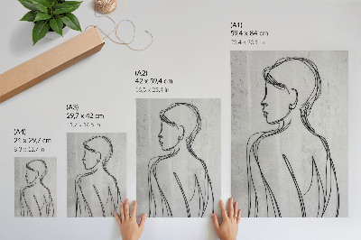 Decorative poster Minimalist profile