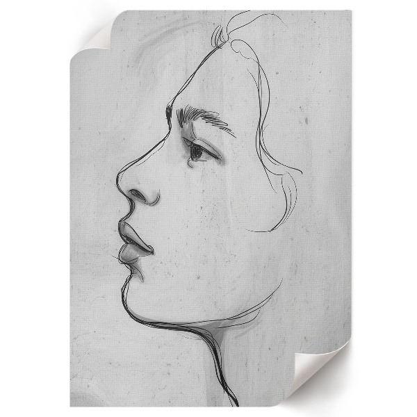 Poster showing a face profile