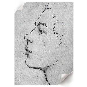 Poster showing a face profile