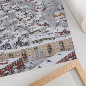 Art print depicting a winter landscape