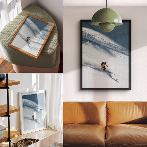 Decorative poster Winter descent