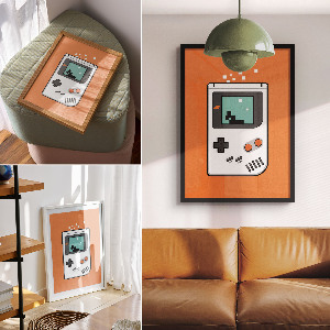 Retro Game Boy wall art