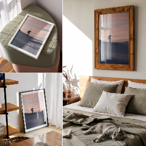 Art print Winter sunset