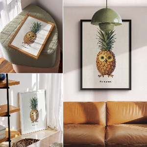 Wall art Pineapple Owl