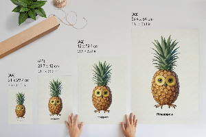 Wall art featuring a pineapple owl design