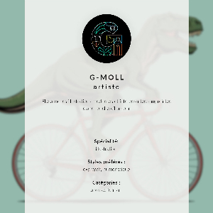 Poster Dinosaur on a bike