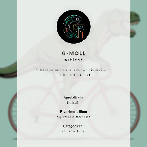 Poster Dinosaur on a bike