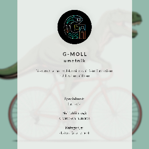 Poster Dinosaur on a bike