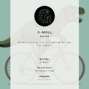 Poster Dinosaur on a bike