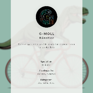 Poster Dinosaur on a bike