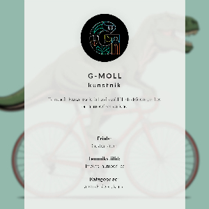 Poster Dinosaur on a bike