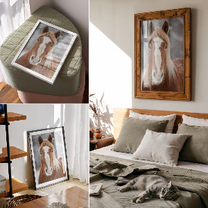 Wall art Horse in winter