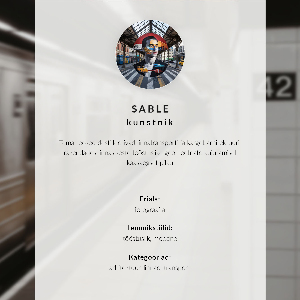 Wall print Blue tram