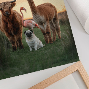 Decorative poster Animals together