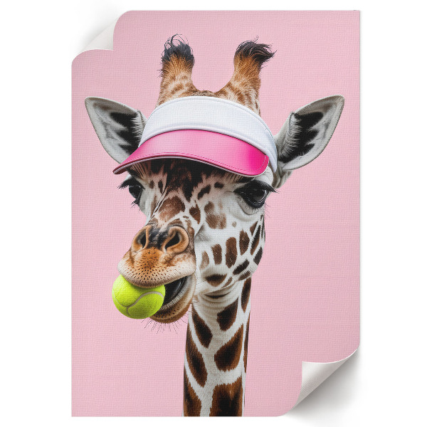 Art print titled "Sporty Giraffe"