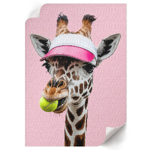 Art print Sporty giraffe
