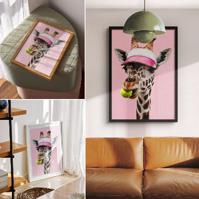 Art print Sporty giraffe