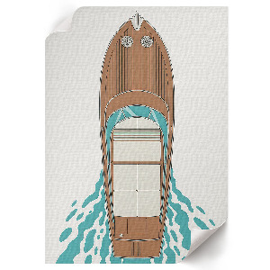 Stylish yacht poster