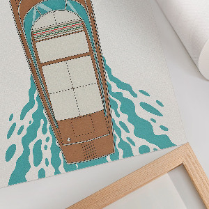 Stylish yacht poster