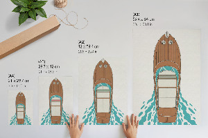 Stylish yacht poster